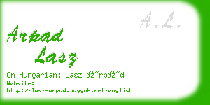 arpad lasz business card